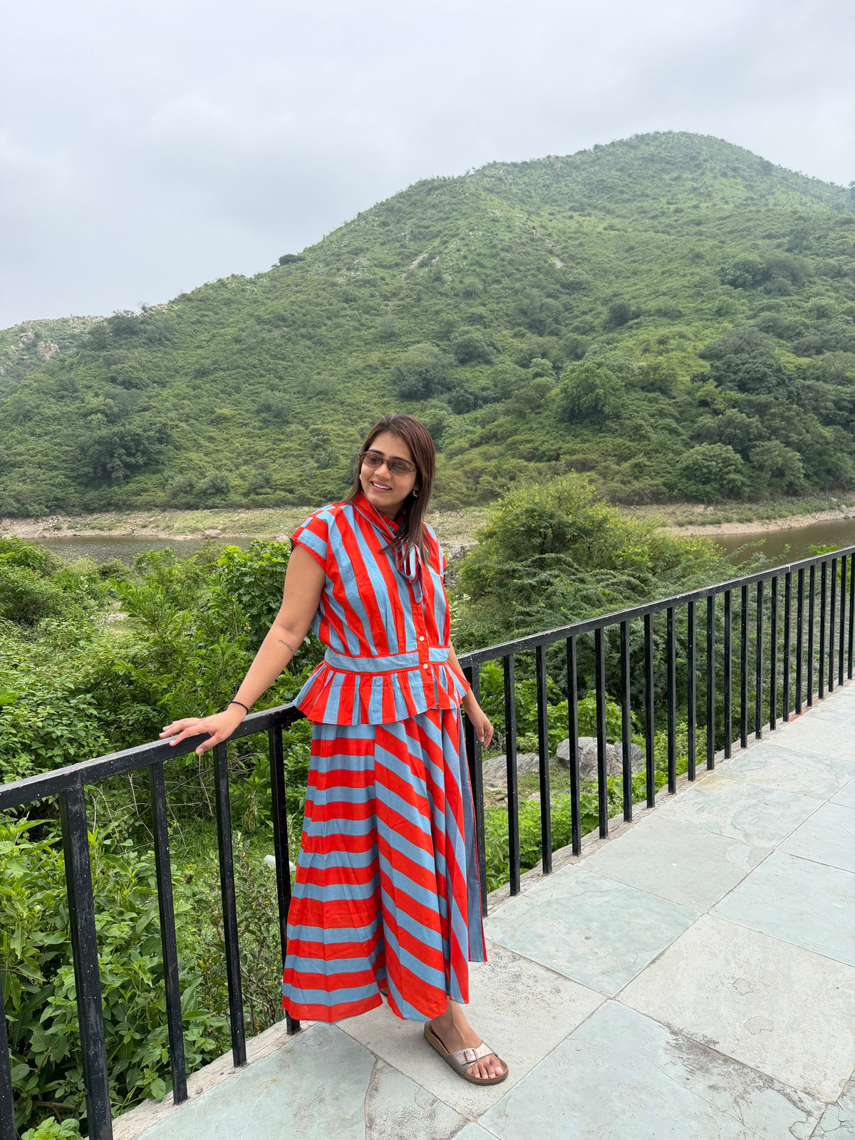 Stripes skirt set