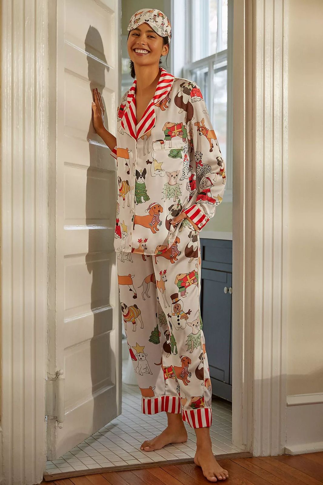 Paw Satin Pyjama Set