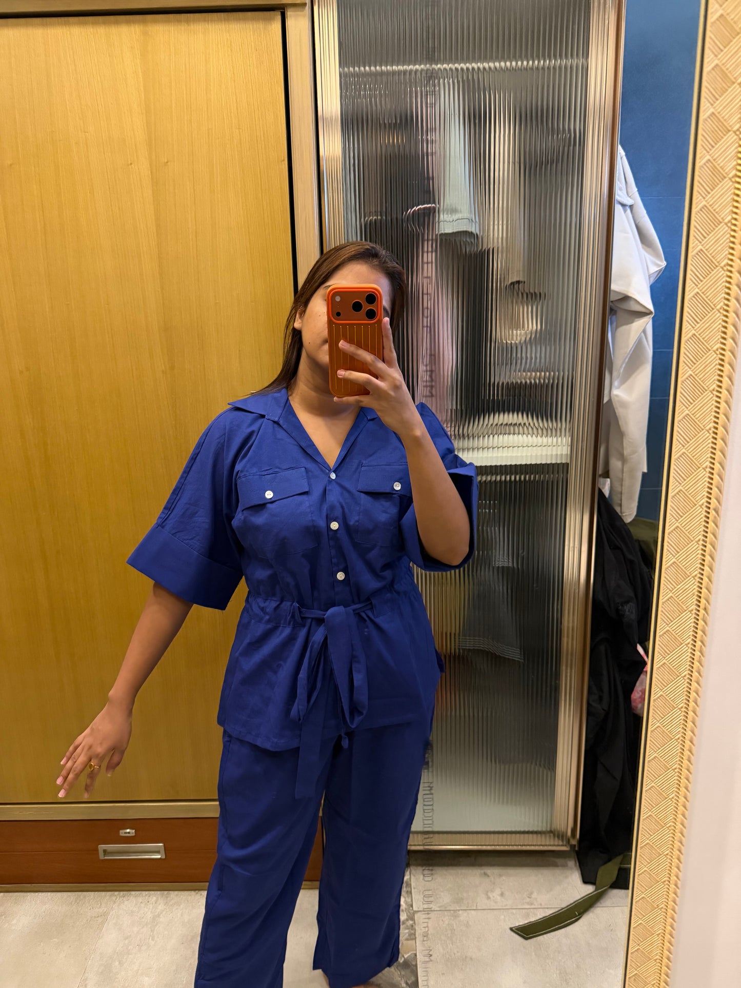 Cobalt solid co-ord set