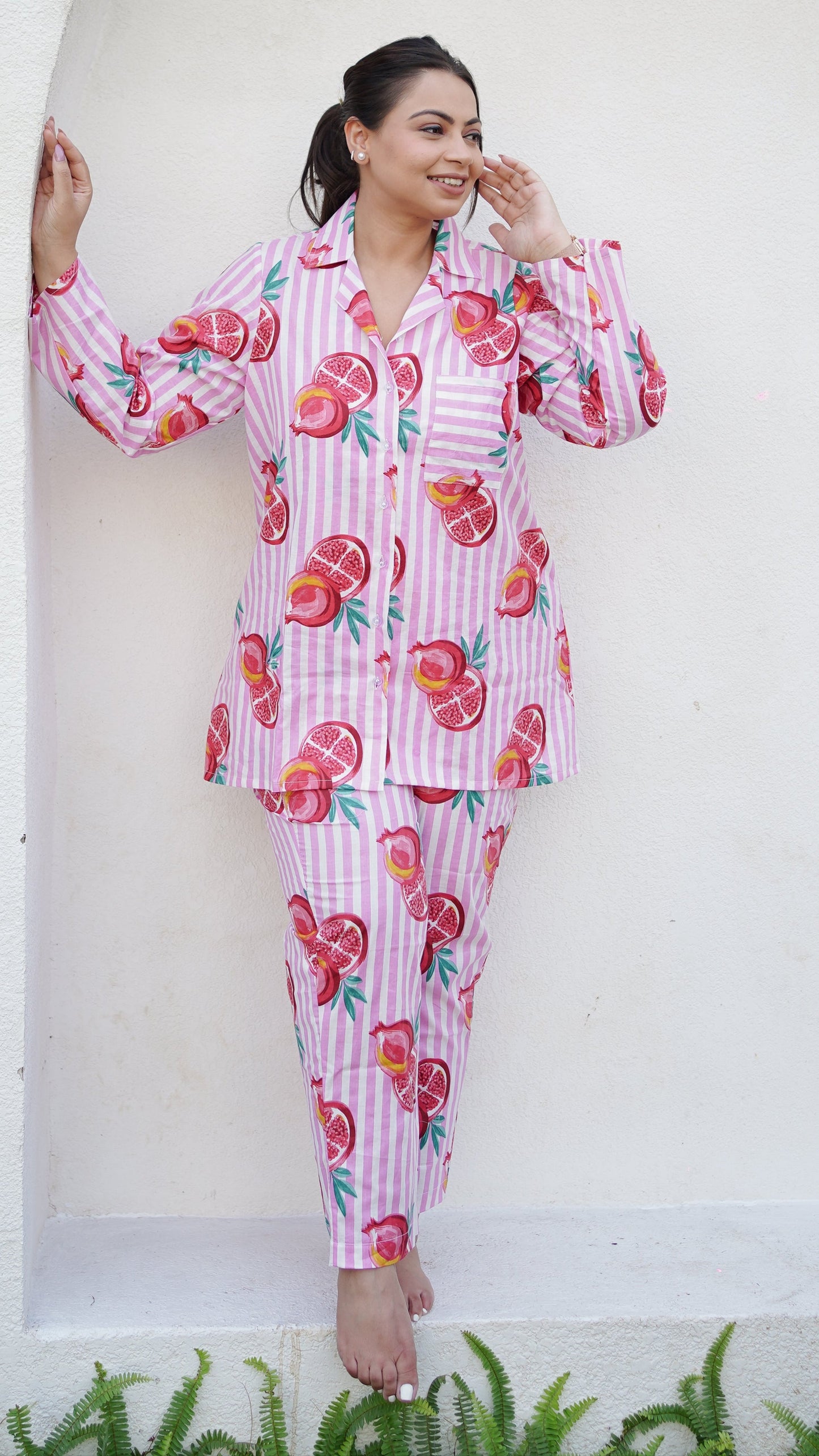 Rosy Pomegranate Pyjama Set