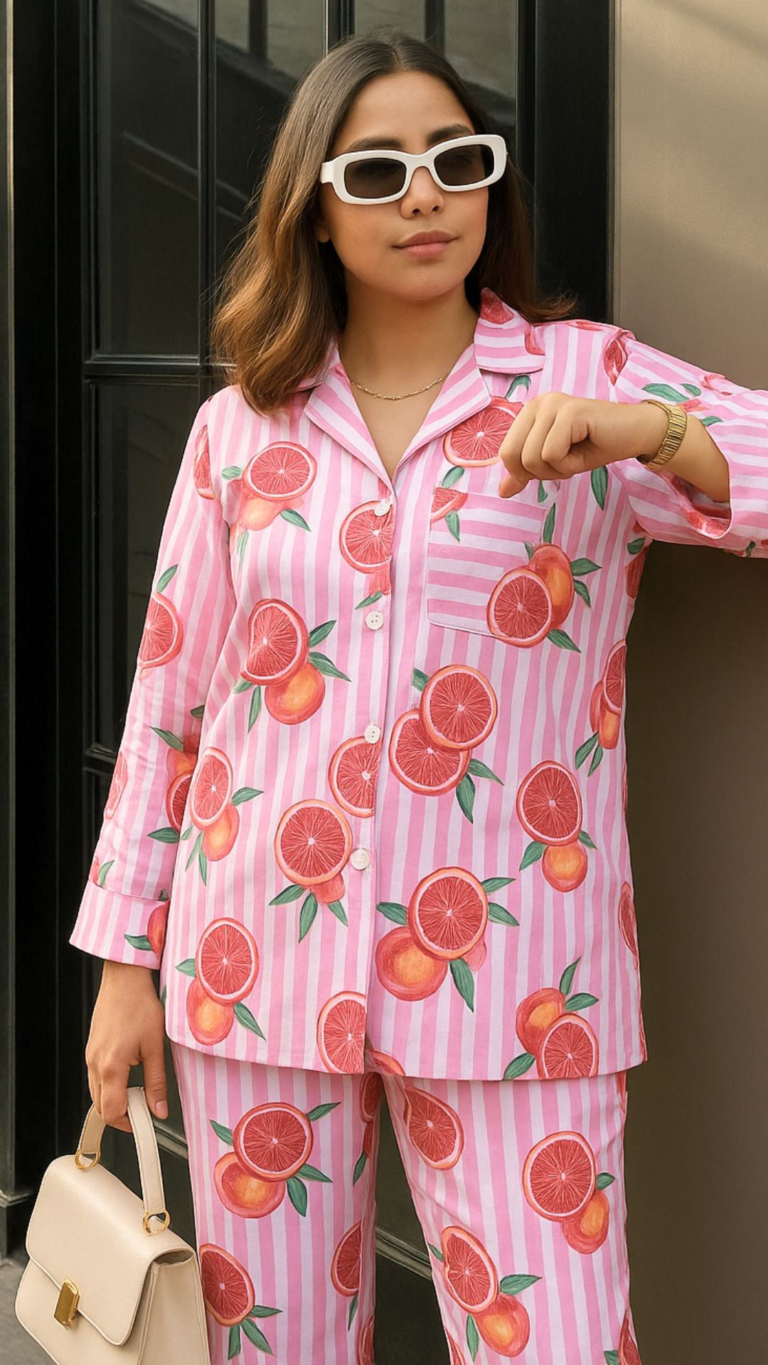 Rosy Pomegranate Pyjama Set