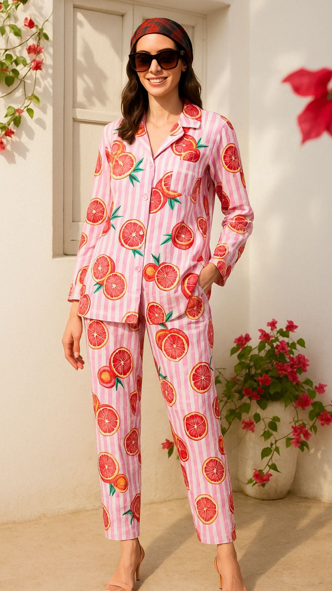 Rosy Pomegranate Pyjama Set