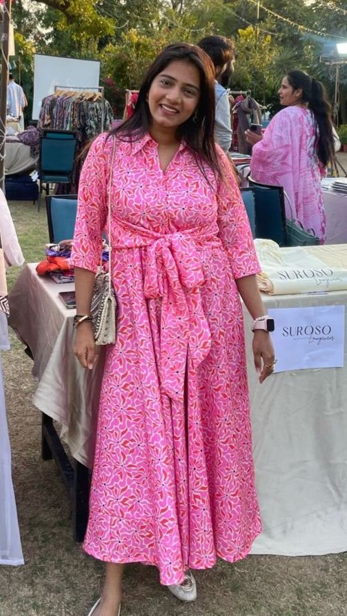 Rose Satin Dress
