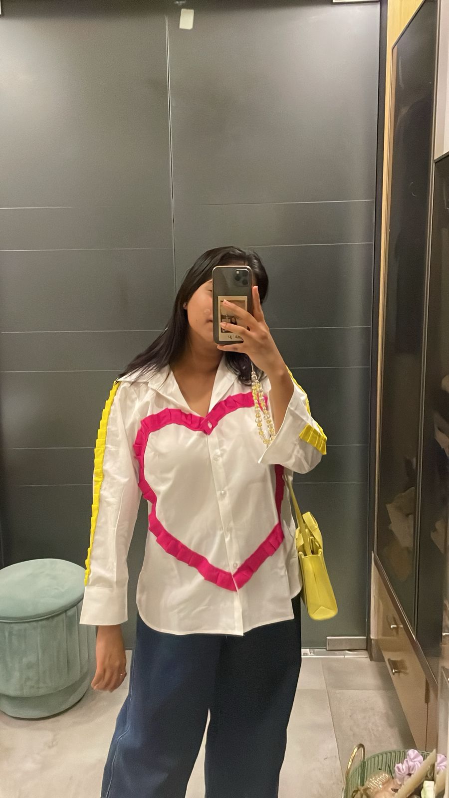 Poplin heart shirt