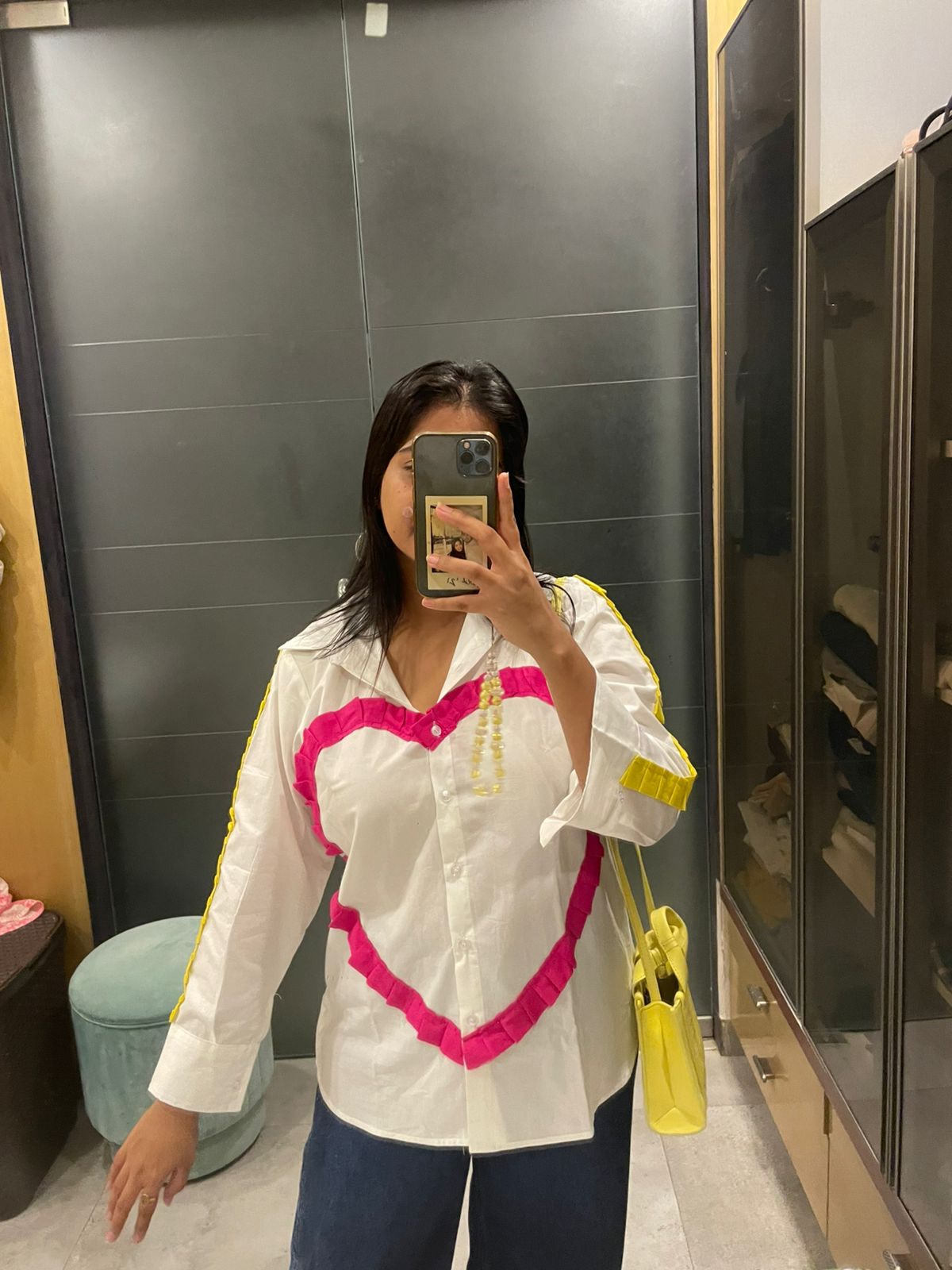 Poplin heart shirt