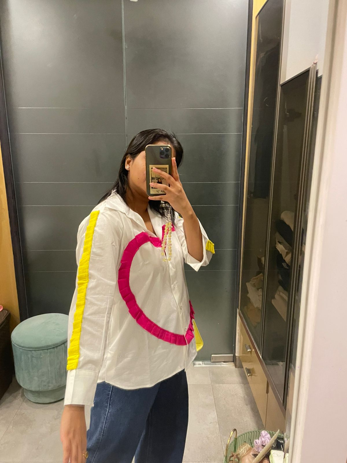 Poplin heart shirt