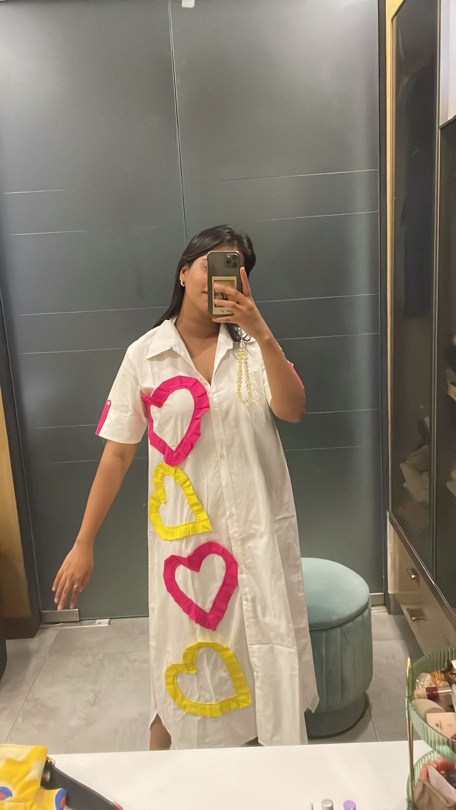 Poplin heart dress