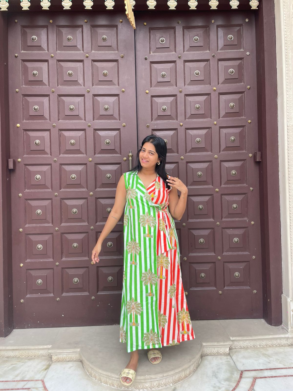Dual palm dress