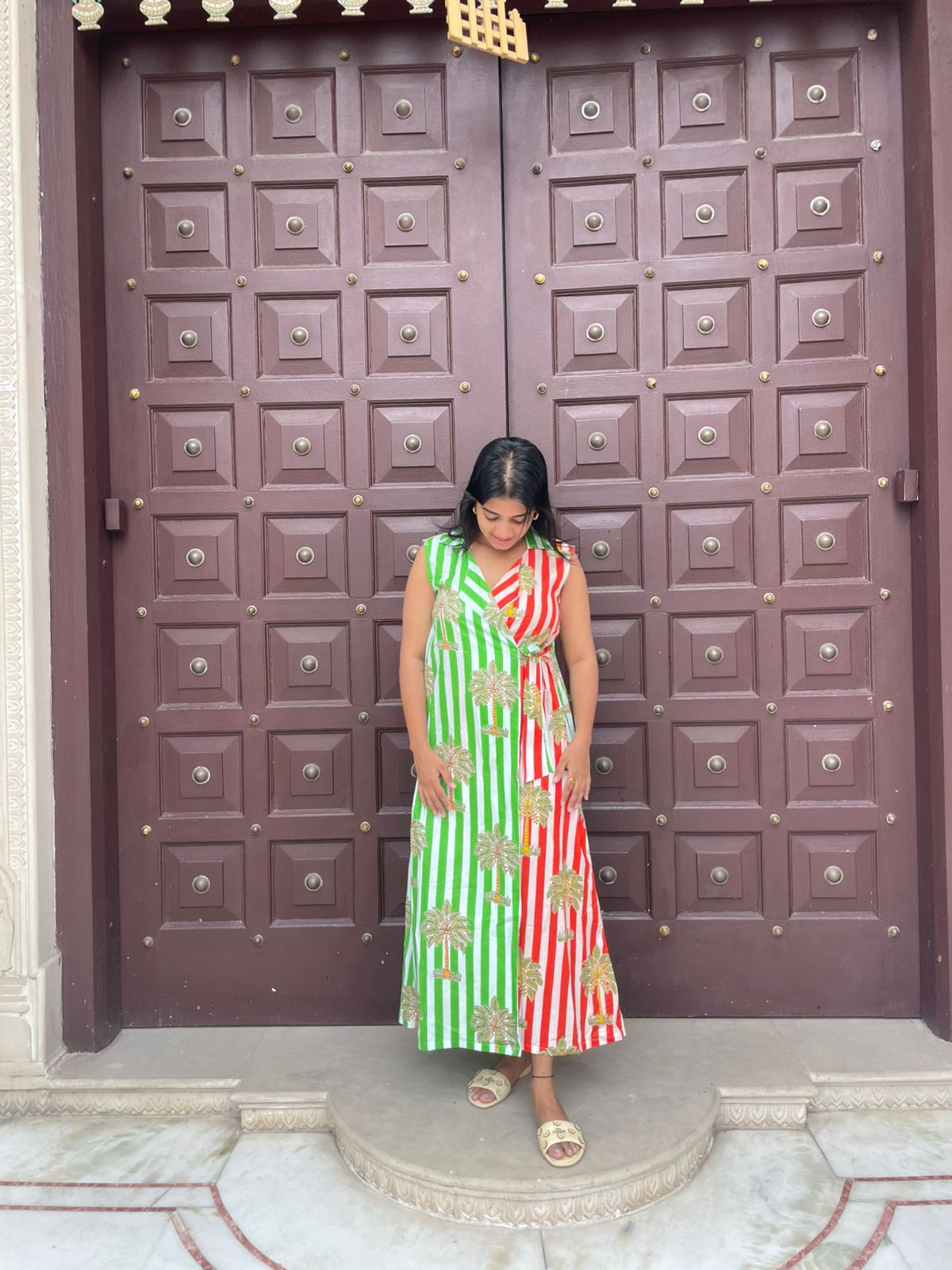 Dual palm dress
