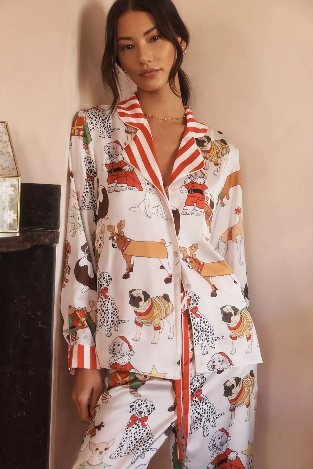 Paw Satin Pyjama Set