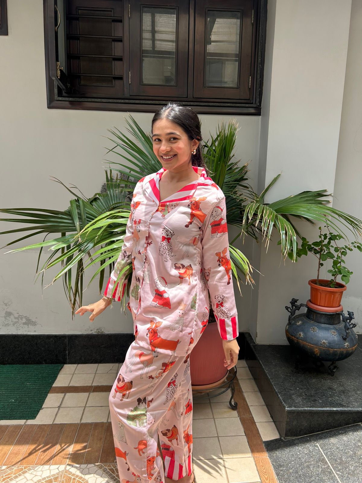 Paw Satin Pyjama Set