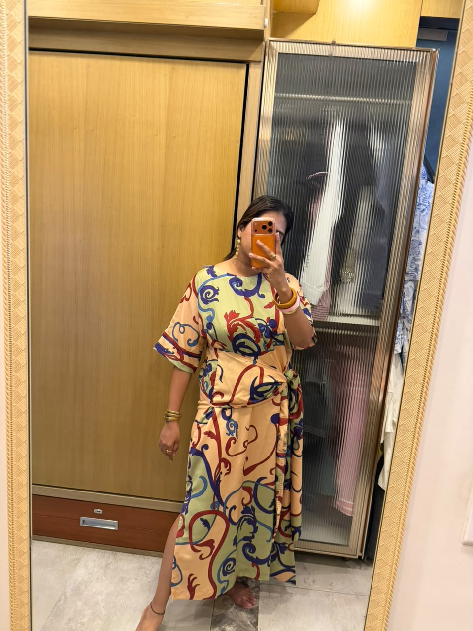 Printed Scarf Dress