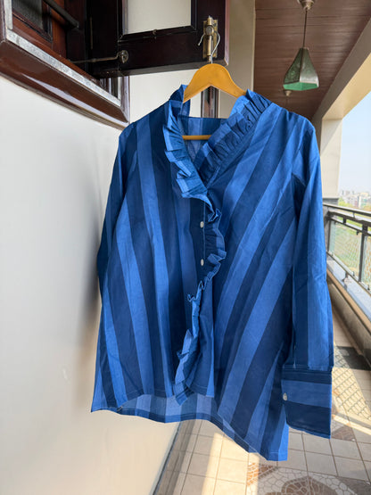 Stripes Ruffle Shirt