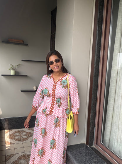 Gingham bloom dress