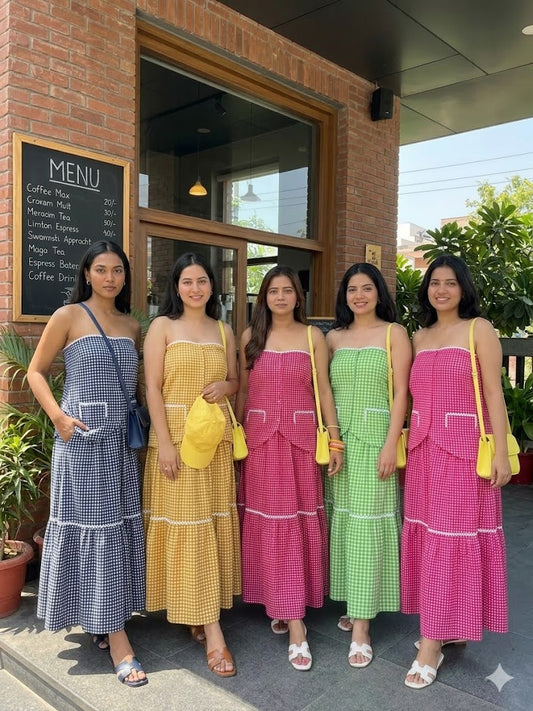 Gingham Skirt and Top Set