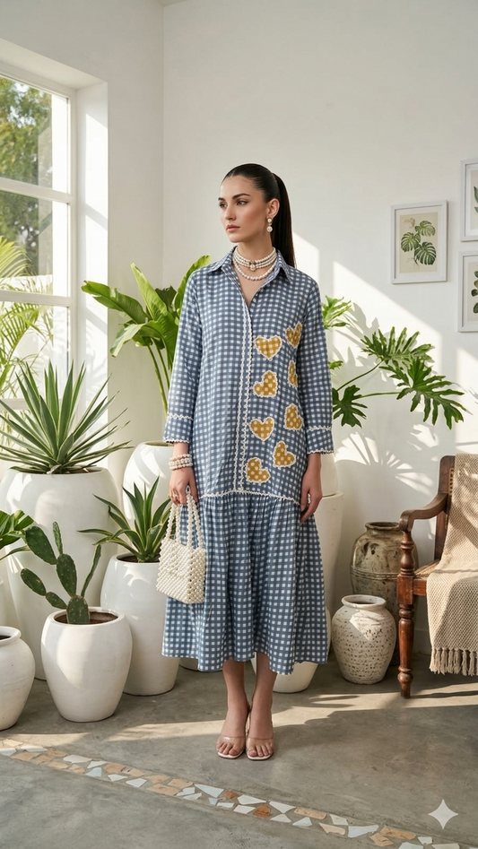 Gingham heart dress
