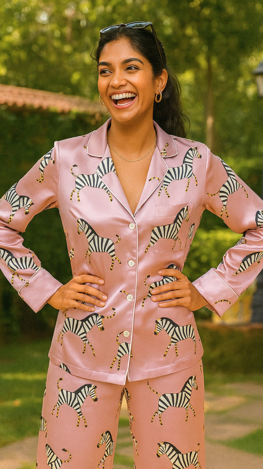 Pink Zebra Pyjama Set