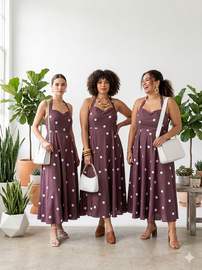 Brown Polka Dot Dress