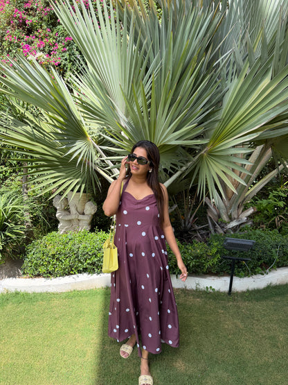 Brown Polka Dot Dress