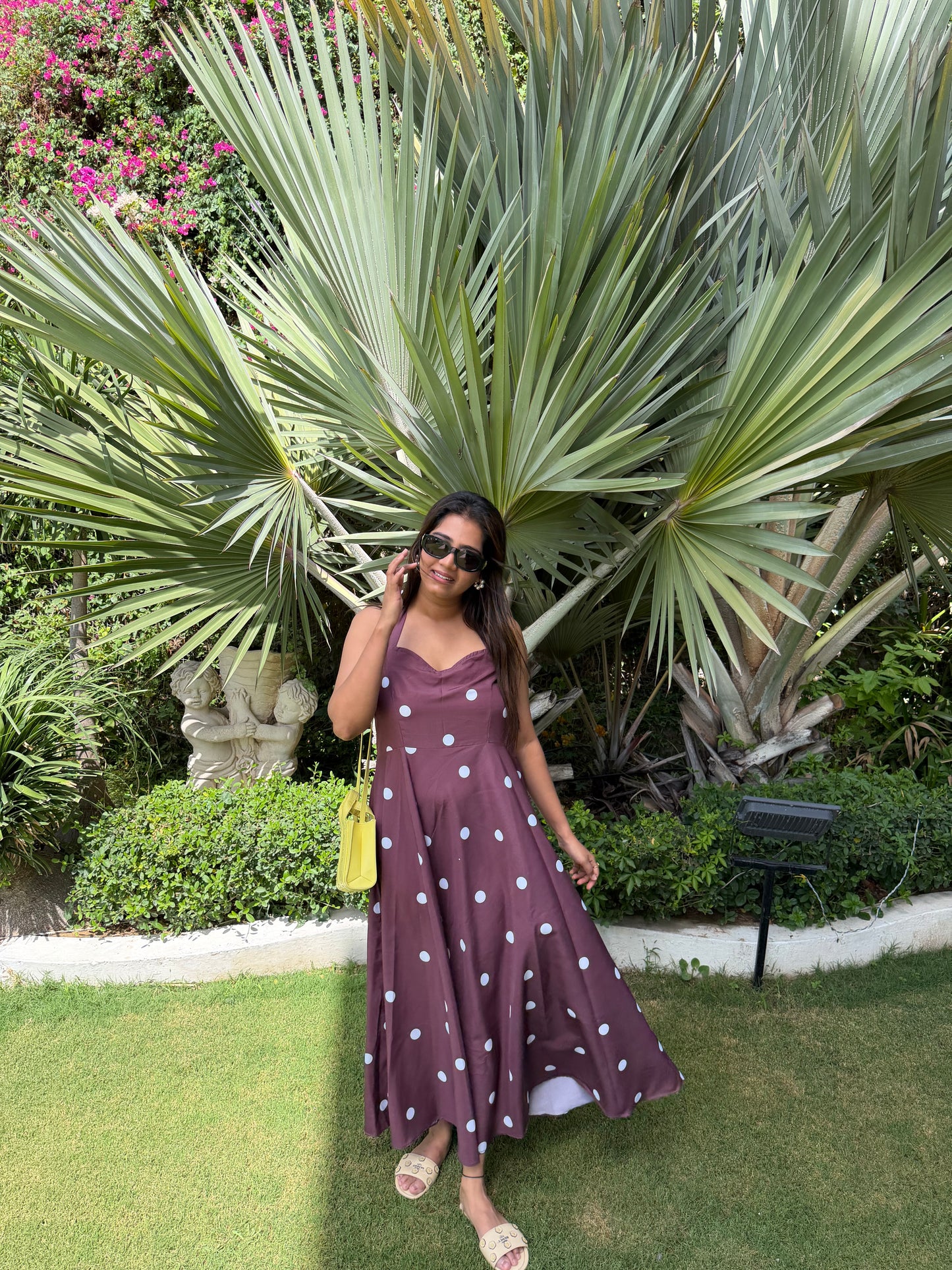 Brown Polka Dot Dress