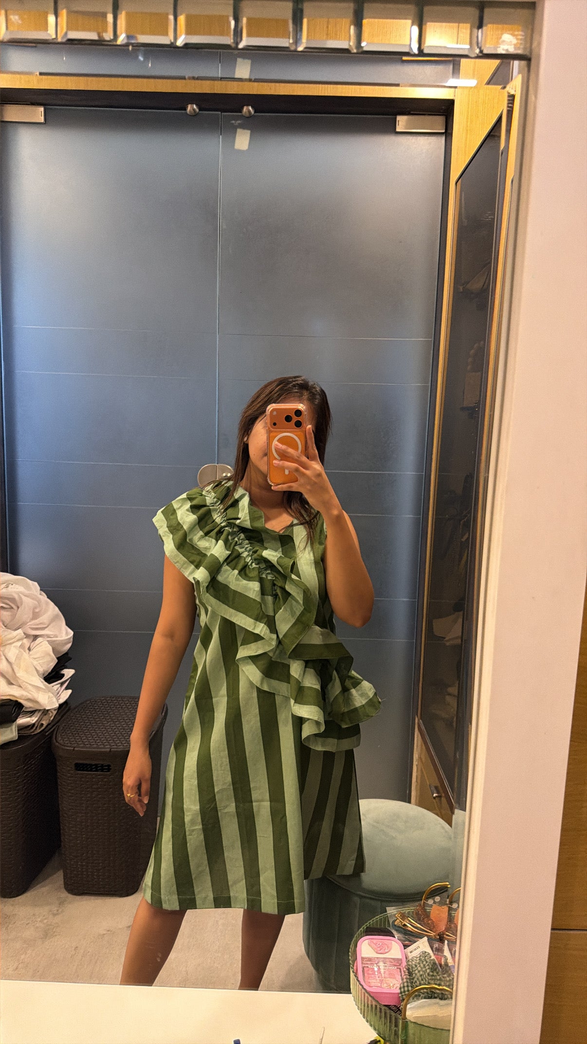 Stripes Ruffle Dress