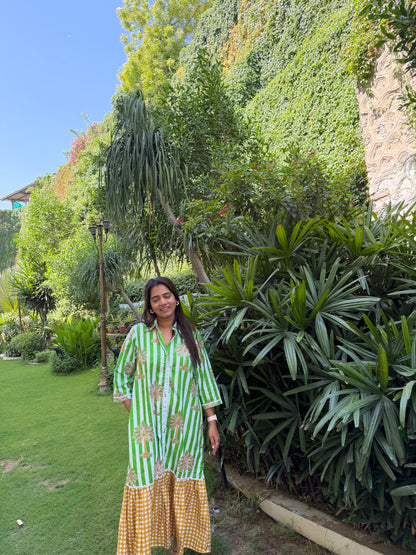 Palm Gingham Dress