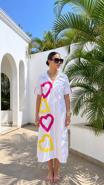 Poplin heart dress