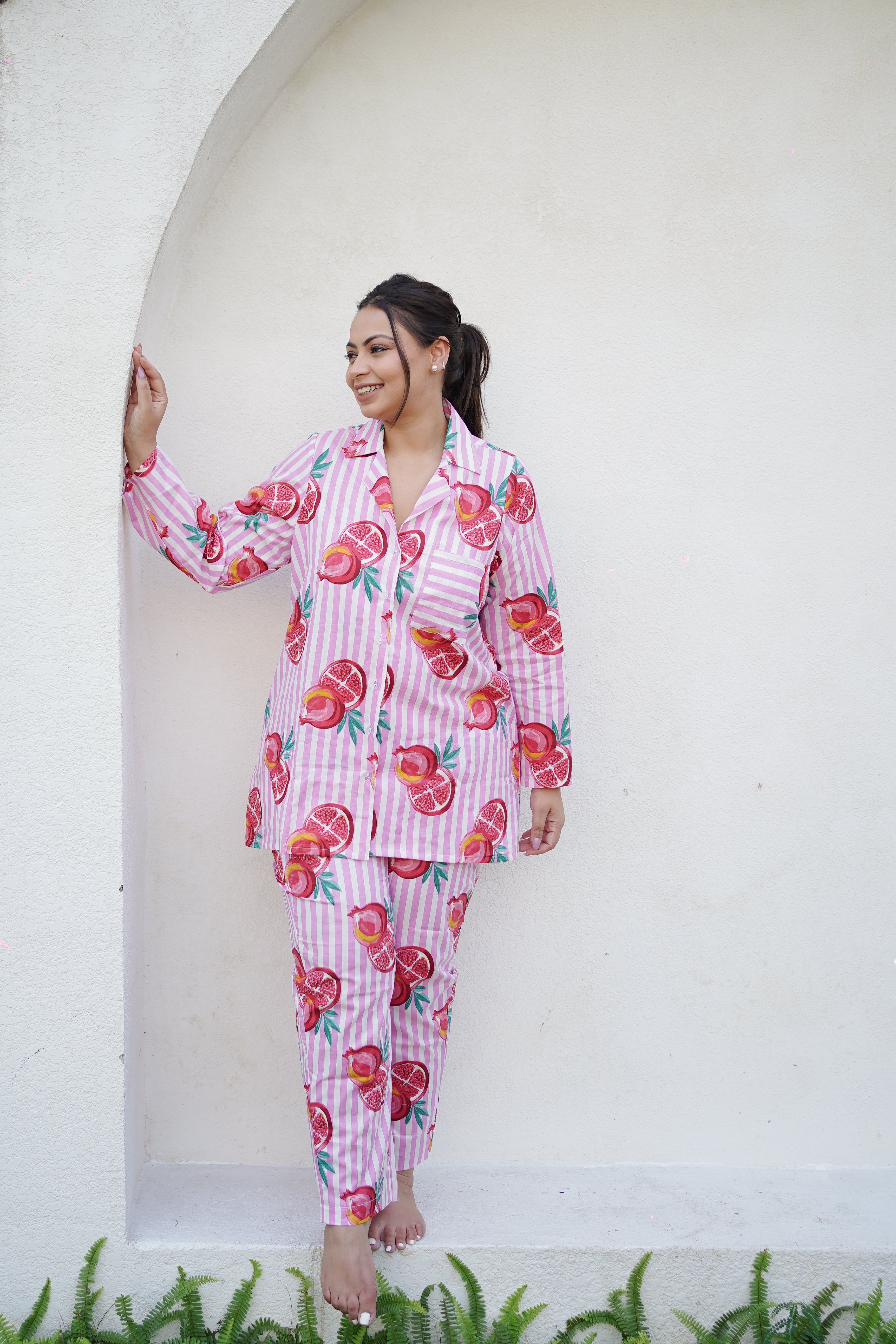 Rosy Pomegranate Pyjama Set