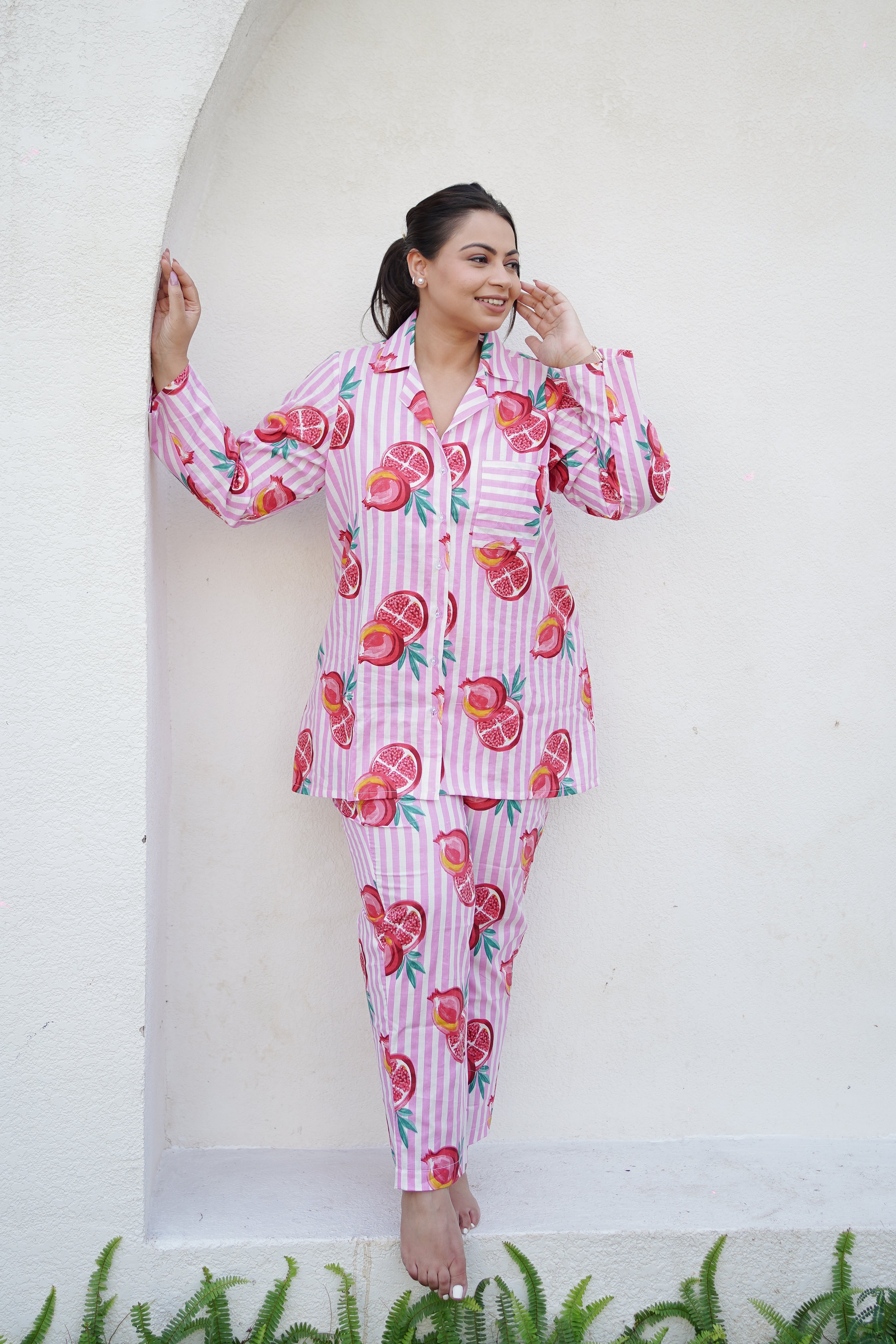 Rosy Pomegranate Pyjama Set