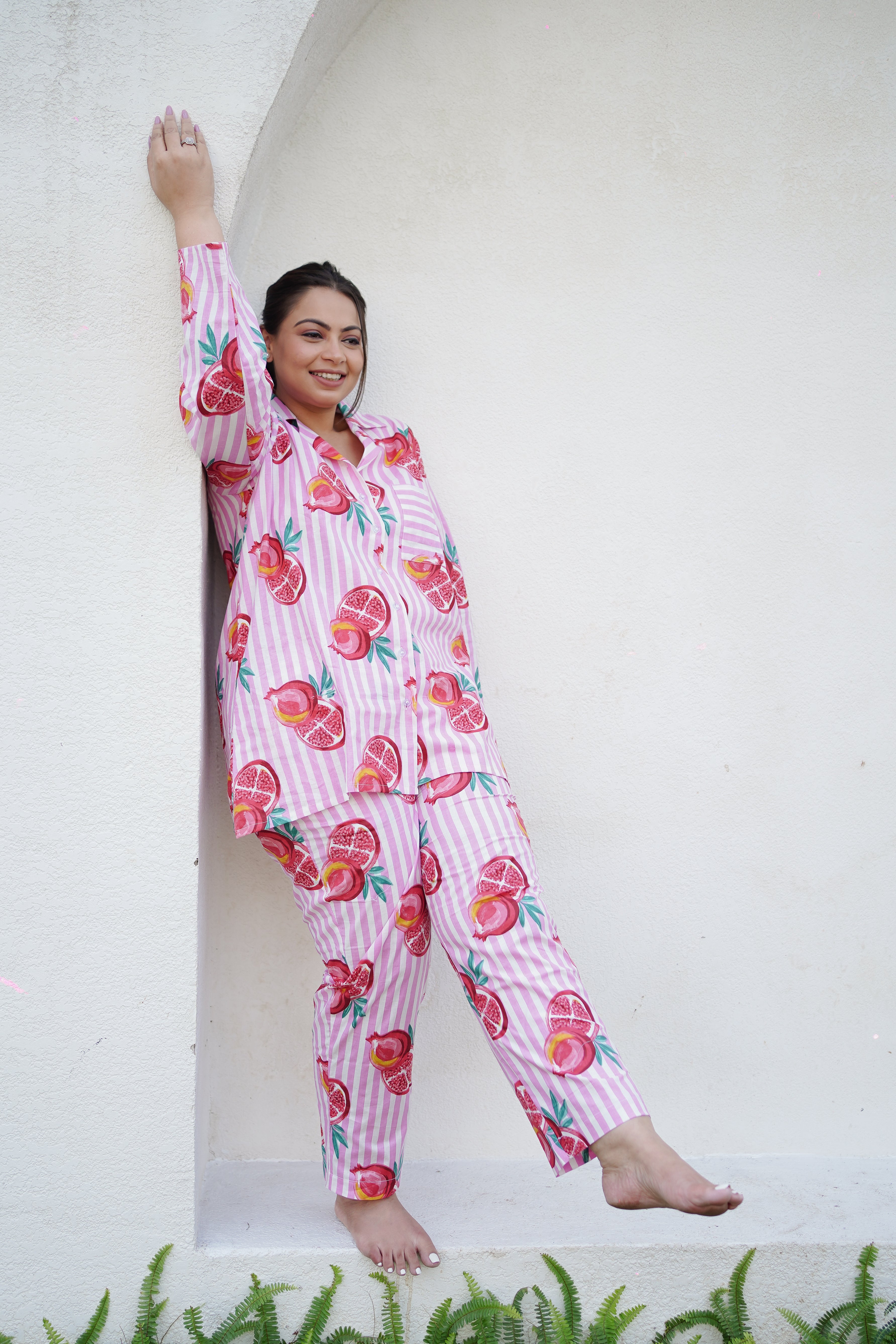 Rosy Pomegranate Pyjama Set