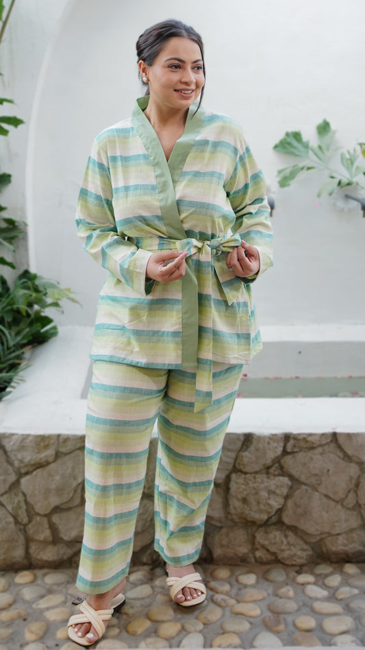 Serene Striped Lounge Set