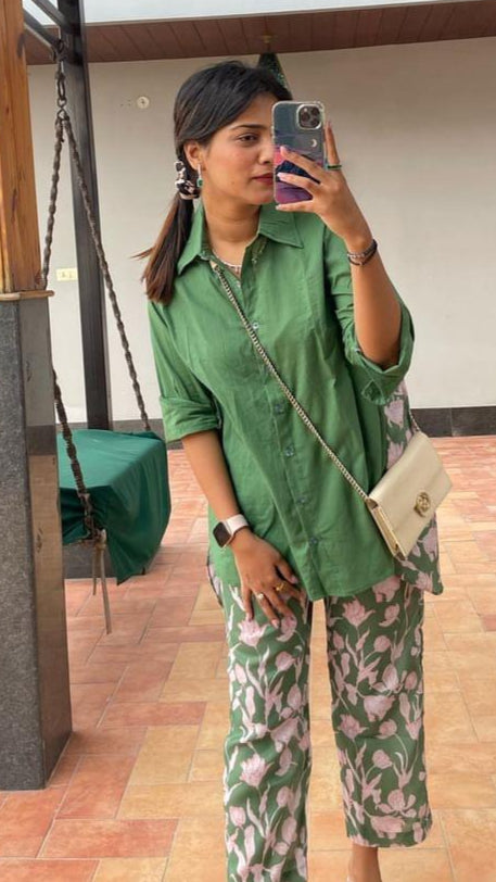 Green Printed Set