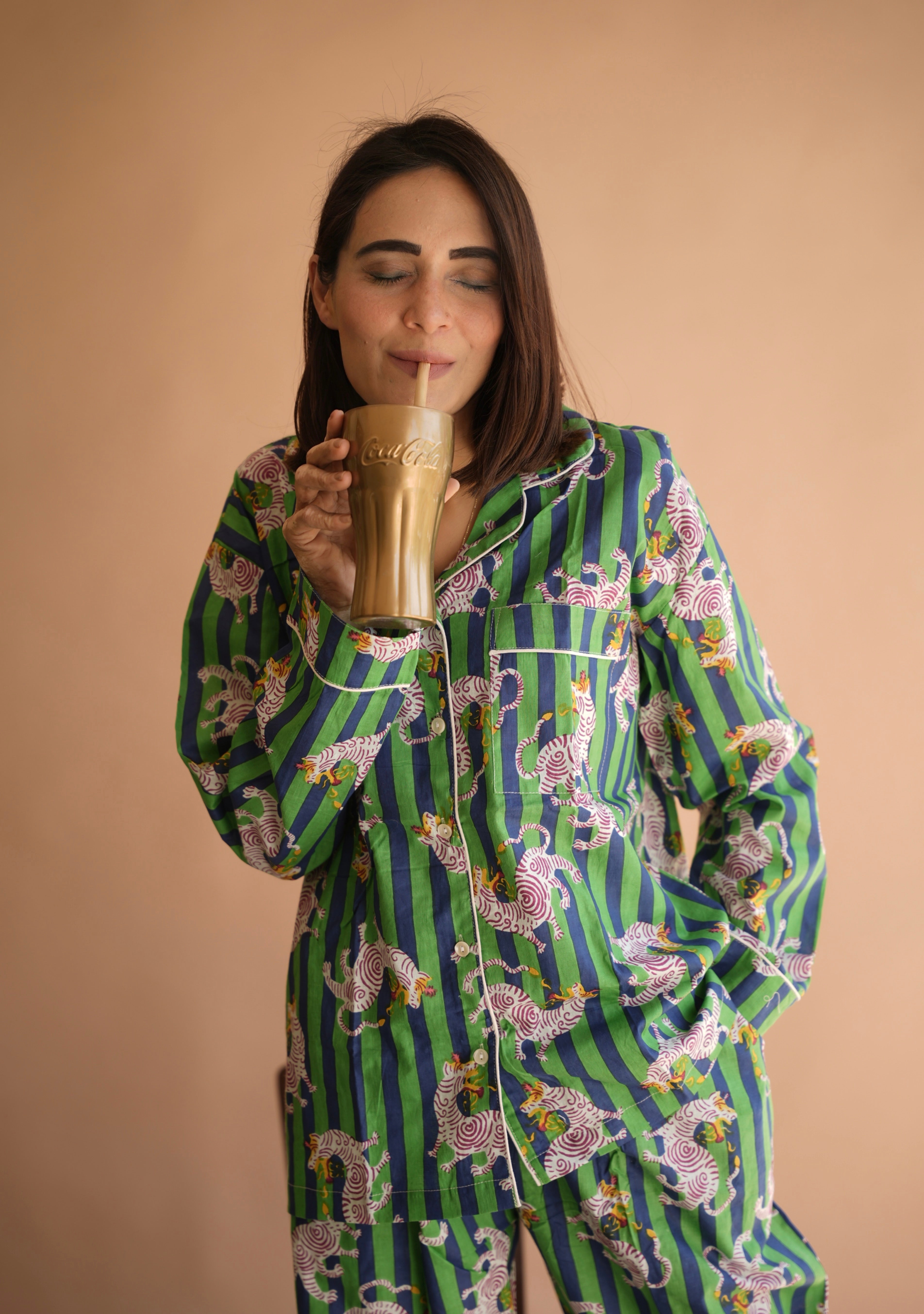 Stripes Cheetah Pyjama Set