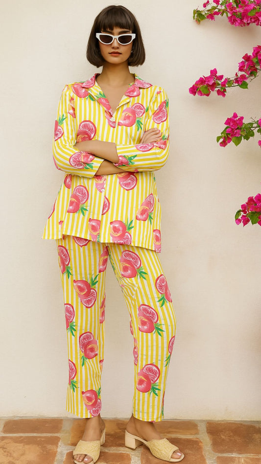 Golden Pomegranate Pyjama Set