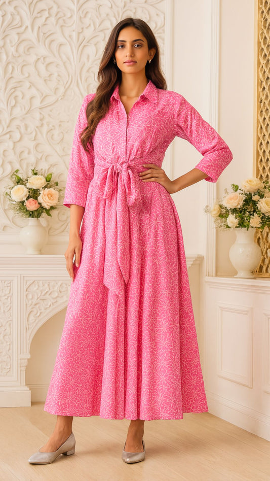 Rose Satin Dress