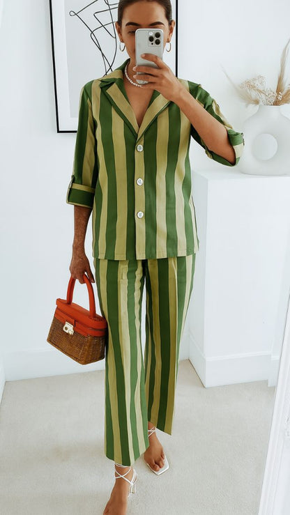Olive Stripes Set