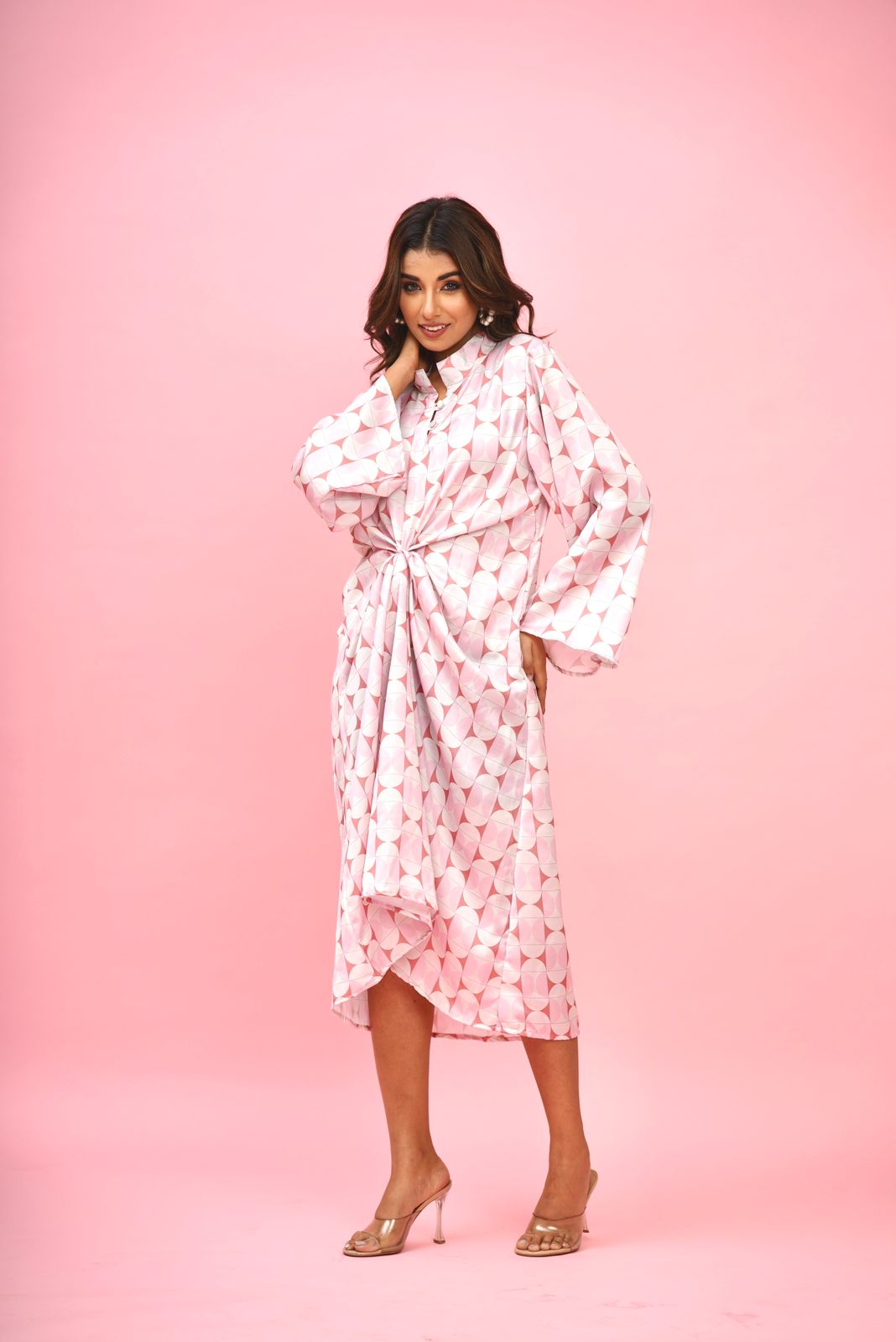 Pink Champangne Satin Dress