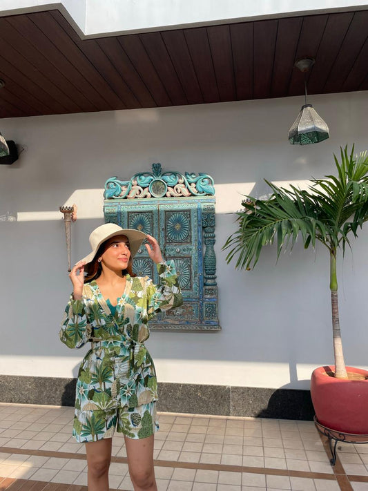 Kimono Top With Shorts