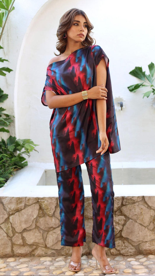 Ruby And Sapphire Co-ord Set