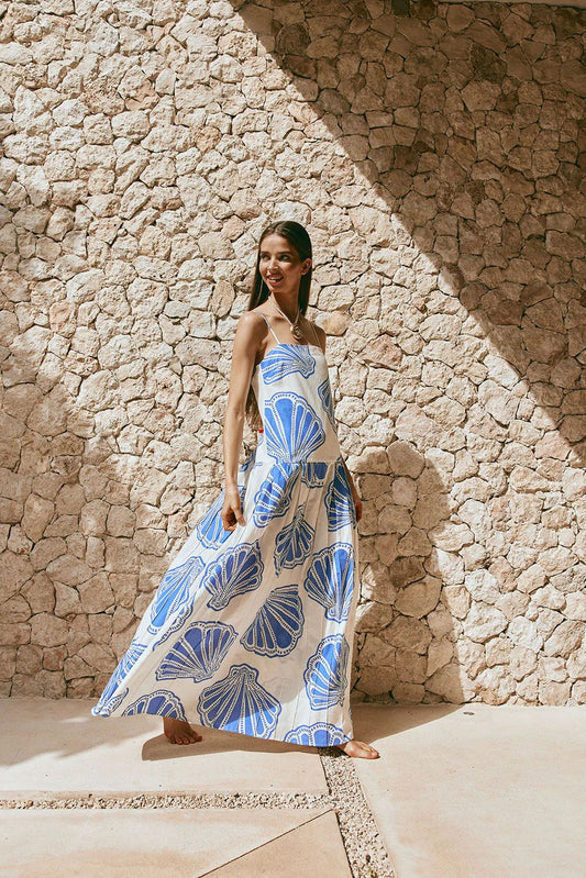 Azure Shell Dress