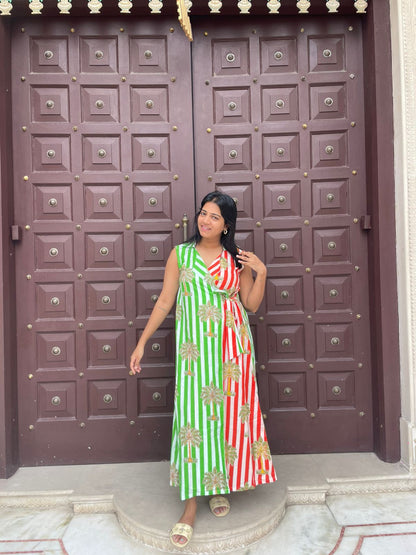 Dual palm dress