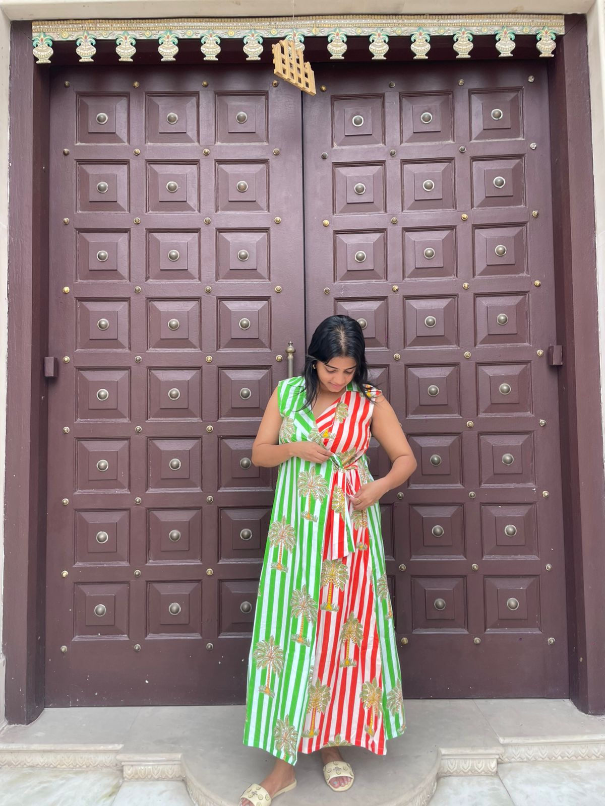Dual palm dress