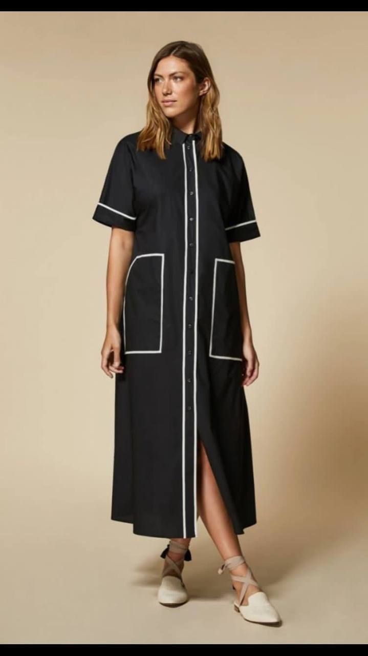 Black cotton dress