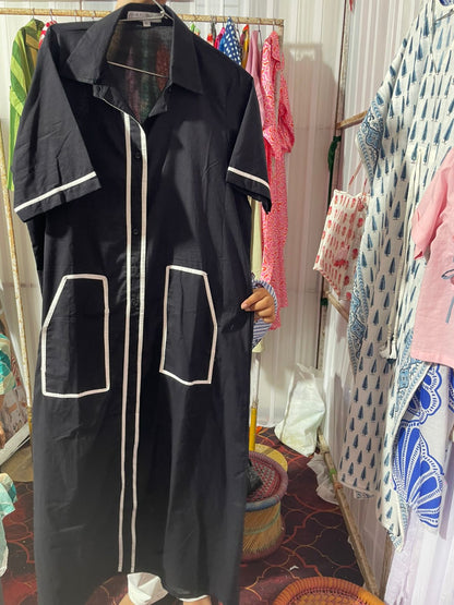 Black cotton dress