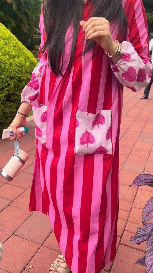 Stripes Dress With Pockets
