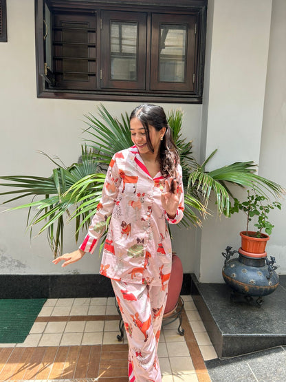 Paw Satin Pyjama Set