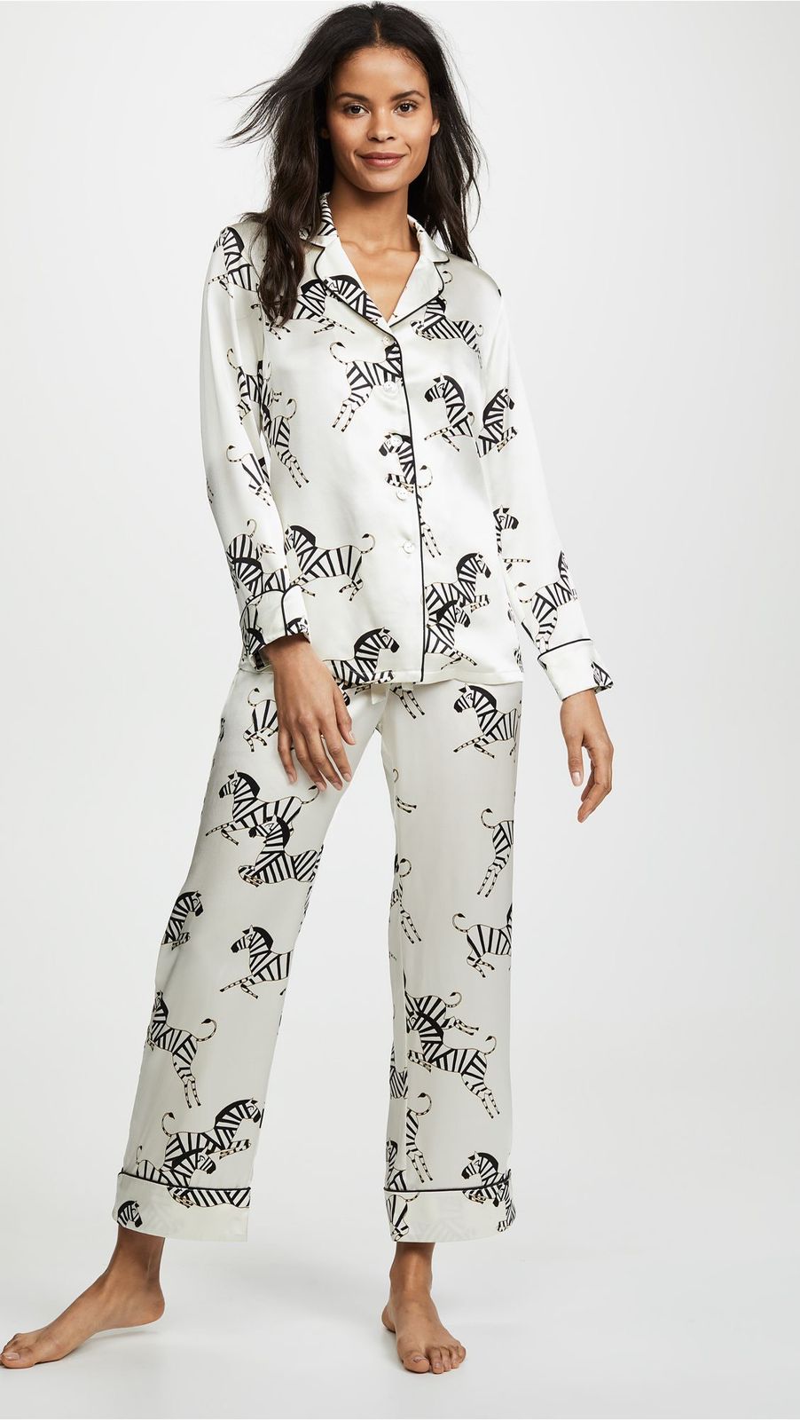 Zebra satin pyjama set