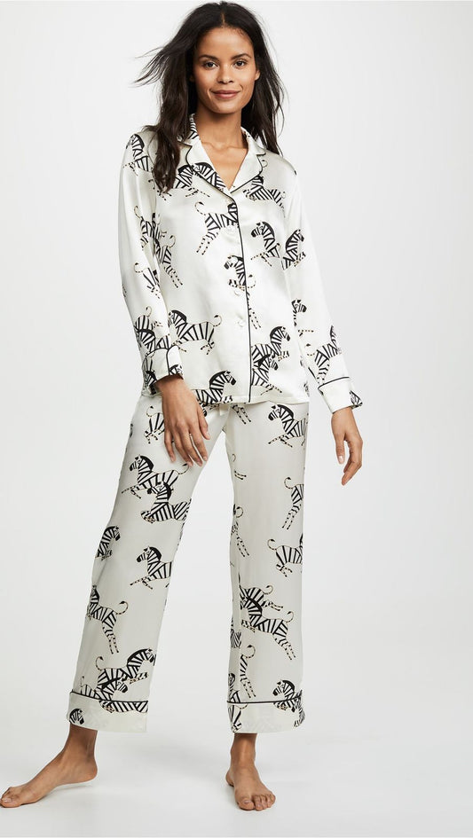Zebra Satin Pyjama Set