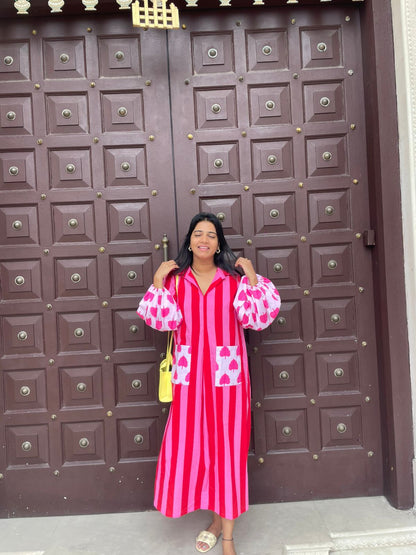 Stripes Dress With Pockets