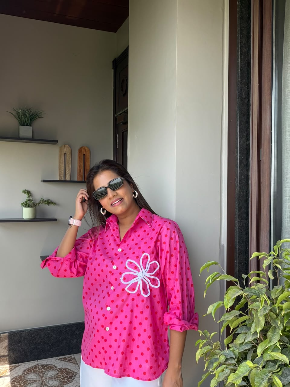 Polka Flower Shirt